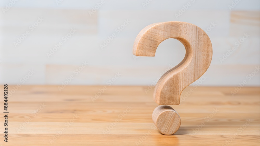 Wooden blocks with Question mark Wooden blocks with Question mark