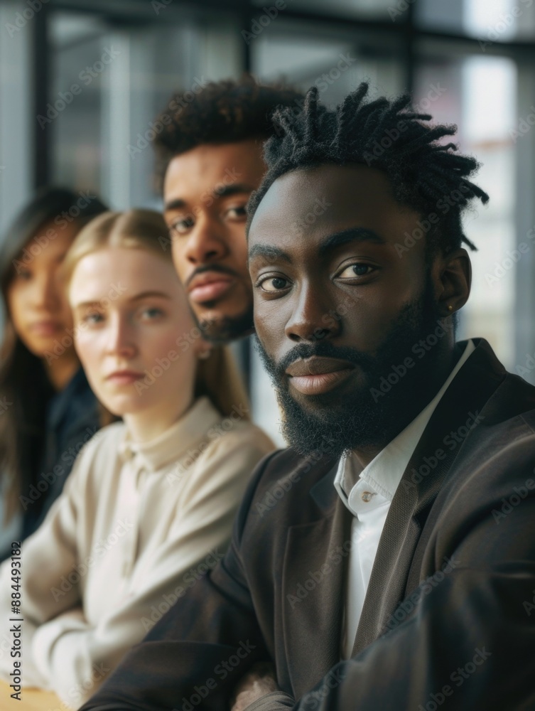 A group of people gathered around a table for discussion or meeting A group of people gathered around a table for discussion or meeting