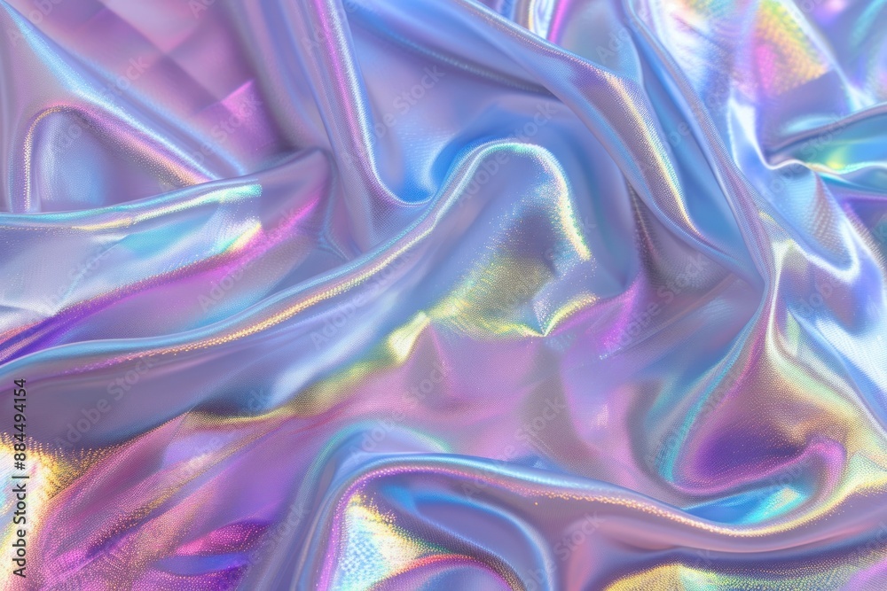 Obraz premium holographic iridescent satin foil background