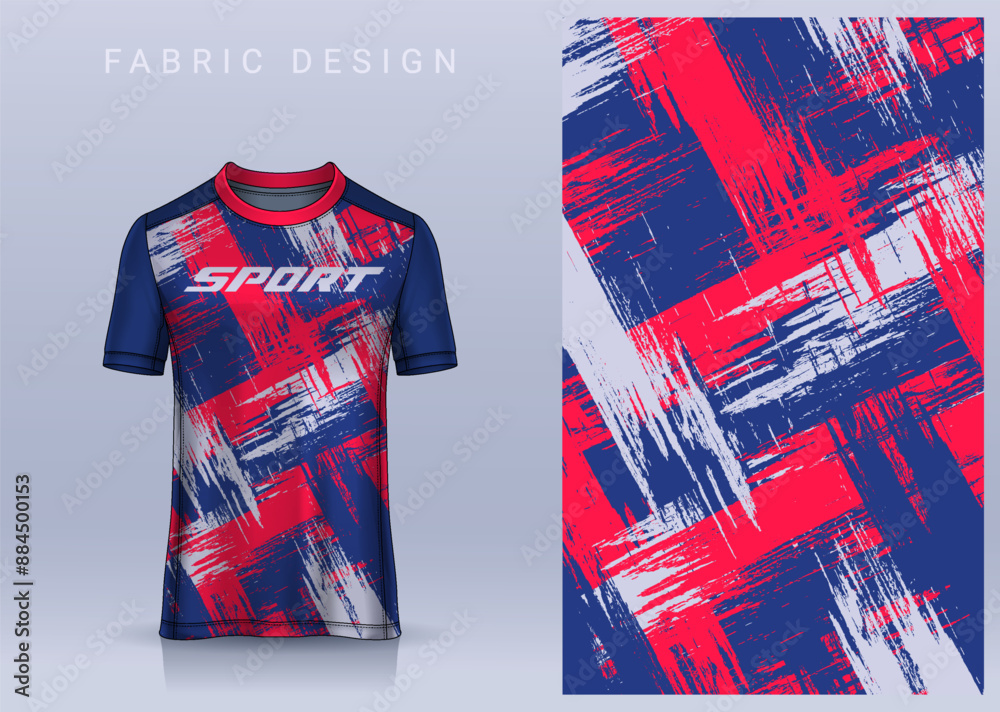 Fabric textile design for Sport t-shirt, Soccer jersey mockup for football club. uniform front view. Fabric textile design for Sport t-shirt, Soccer jersey mockup for football club. uniform front view.