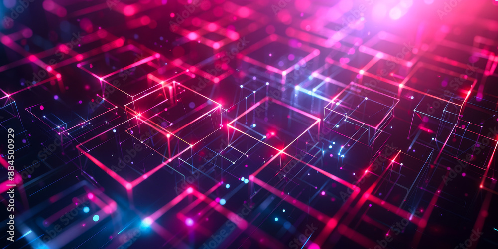 Geometric Structure with Futuristic Design. A futuristic abstract background with geometric structures and neon lines, creating a high-tech and modern visual experience with glowing elements. Geometric Structure with Futuristic Design. A futuristic abstract background with geometric structures and neon lines, creating a high-tech and modern visual experience with glowing elements.