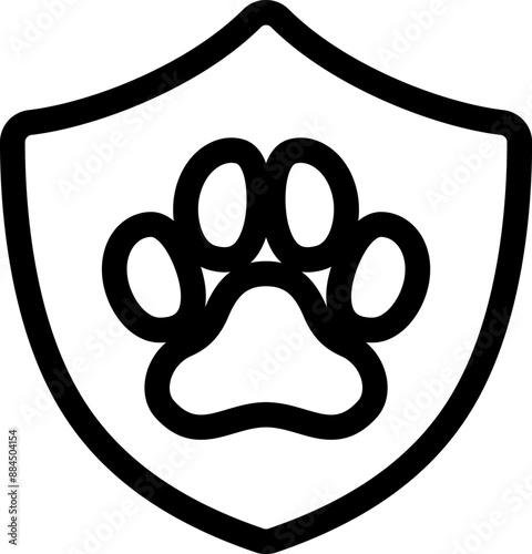 ペット保険のマークのアイコン（Pet insurance mark icon）
