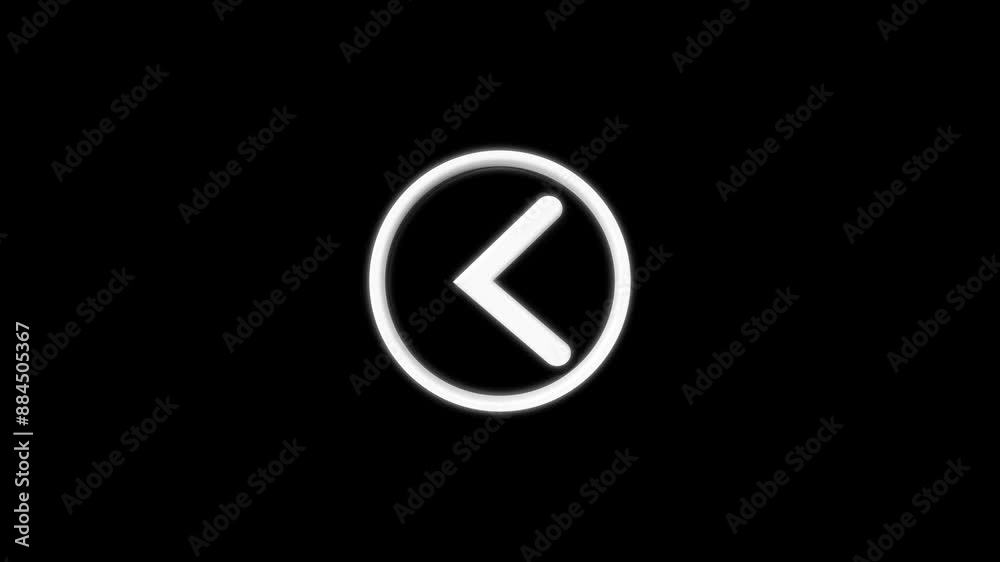 Next button arrow icon. Directional arrow flat style moving animation.