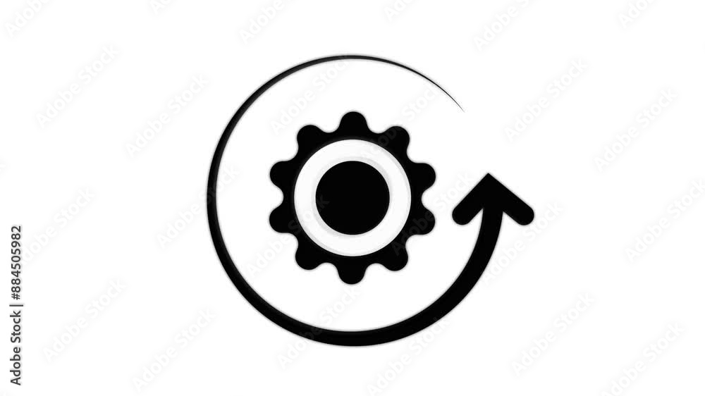 Gear rotating animation with Arrow recycling. Gear rotating animation with Arrow recycling.