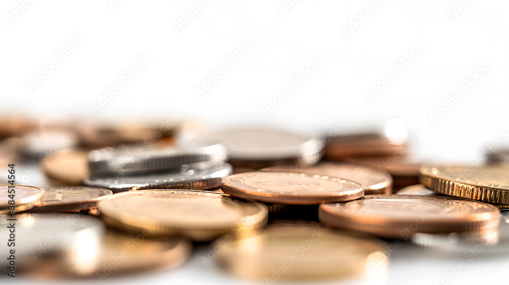 Close-Up of Gold Coins Stacked on a Reflective Surface Close-Up of Gold Coins Stacked on a Reflective Surface