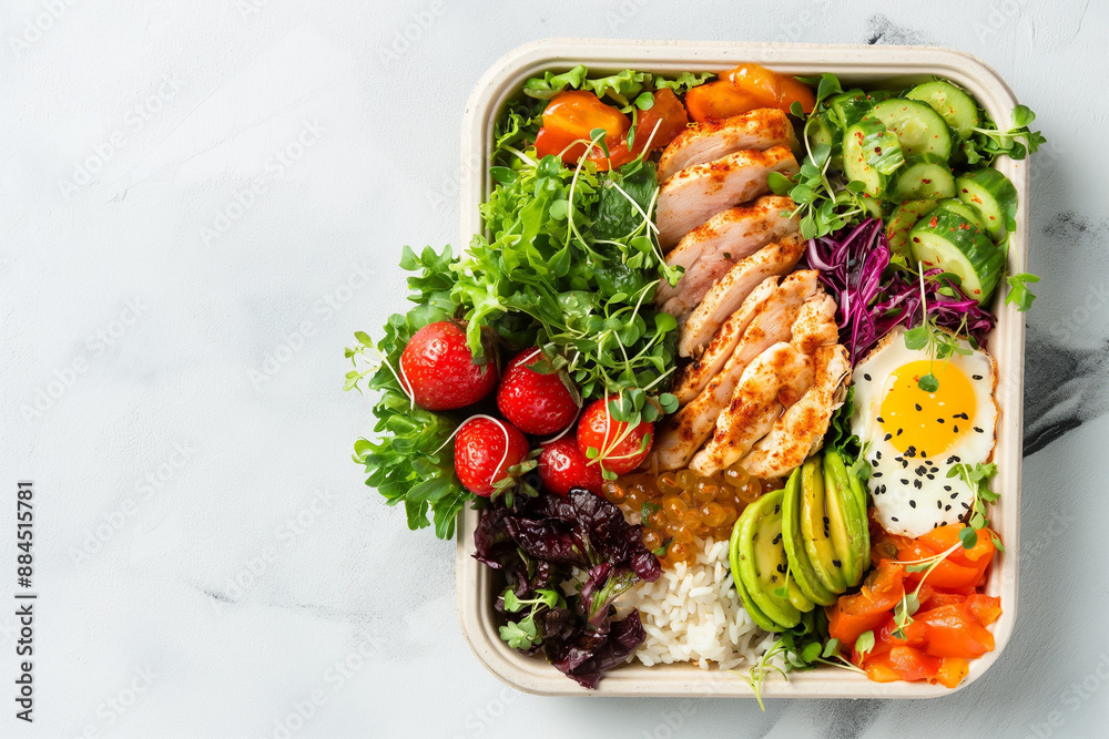Healthy Lunch box, bowl, card background frame image Healthy Lunch box, bowl, card background frame image