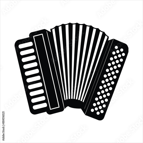 accordion silhouette vector