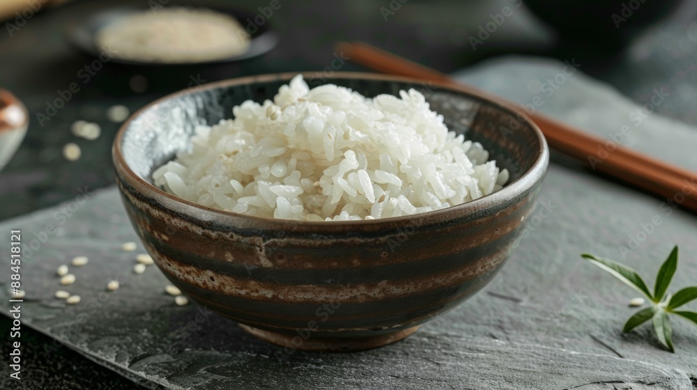The national cuisine of Japan. Sushi rice with vinegar mixture. The national cuisine of Japan. Sushi rice with vinegar mixture.