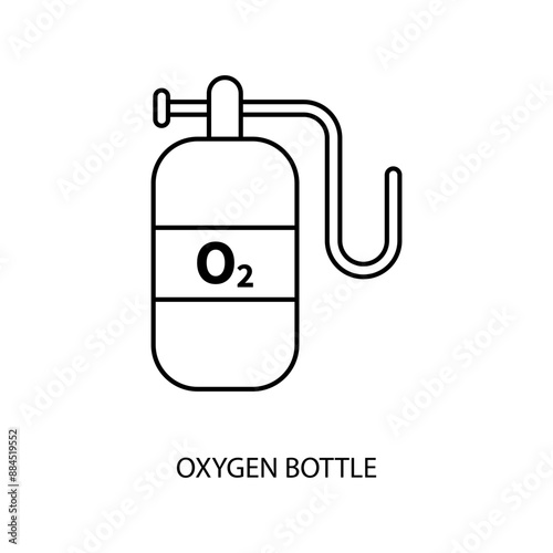 oxygen bottle concept line icon. Simple element illustration. oxygen bottle concept outline symbol design.