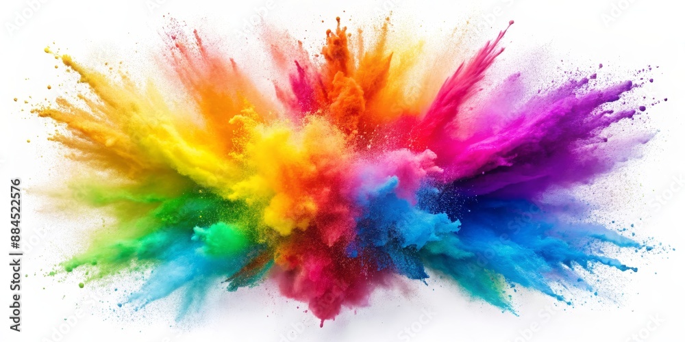 Fototapeta premium Rainbow Color Powder Explosion, Color , Holi , Celebration , Festival