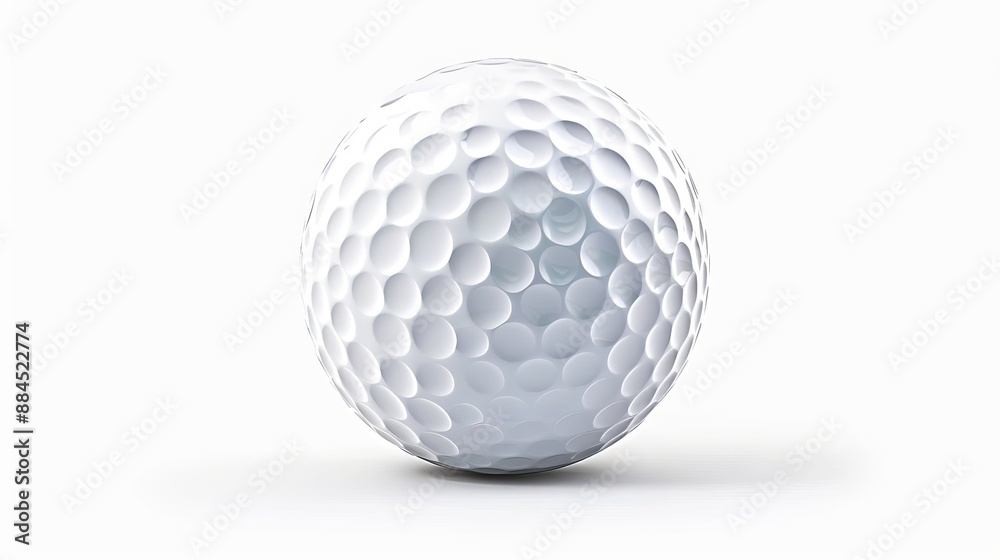 Isolated image of a golf ball on a white background complete with full depth of field and clipping path Isolated image of a golf ball on a white background complete with full depth of field and clipping path