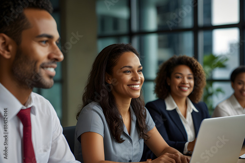 business team working in office