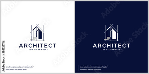 logo illustration architect building, graphic design.
