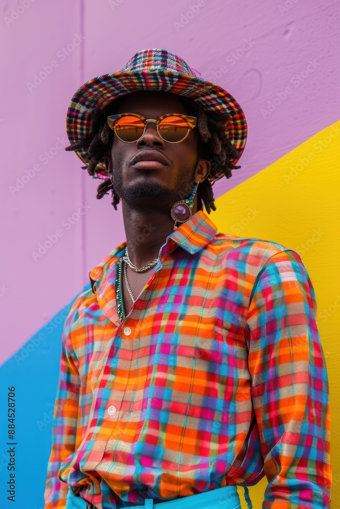 Obraz premium A Colorful Portrait of Sustainable Fashion