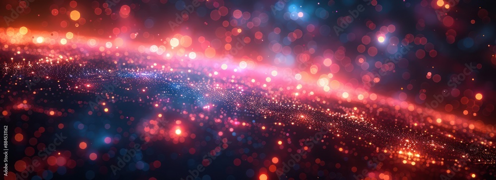 Obraz premium Abstract Red and Blue Bokeh Background