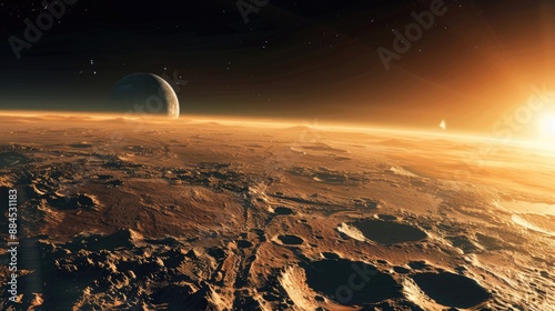 High-definition image of planetary surface photo