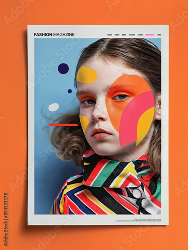 Vibrant cover of a kid's fashion magazine with colorful design
