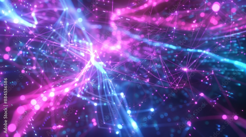 Abstract Neon Network Background Abstract Neon Network Background
