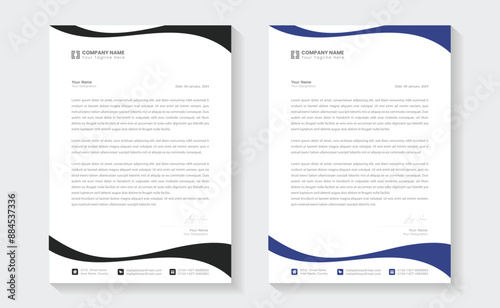 Modern Creative & Clean business style letterhead bundle of your corporate project design. Set to print. modern business letterhead in abstract design. Elegant template design in minimalist