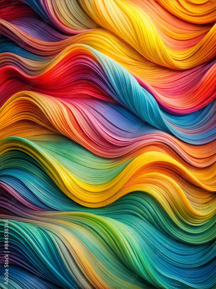 custom made wallpaper toronto digitalColorful Wavy Lines Abstract Background Image. Generative AI