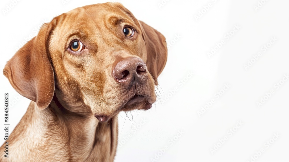 Isolated brown dog on white backdrop Isolated brown dog on white backdrop