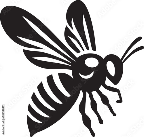 Vector silhouette Bee
