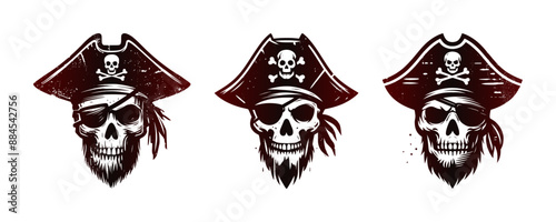 pirates skull grunge style (artwork 2)
