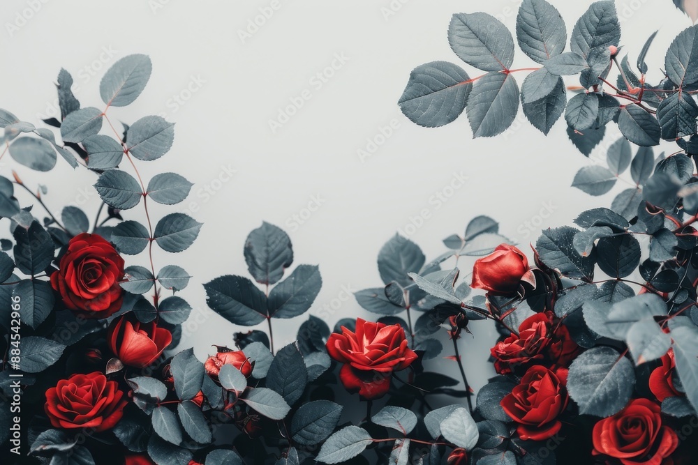 A stunning arrangement of red black and gray roses beautifully capturing the essence of elegance and contrast A stunning arrangement of red black and gray roses beautifully capturing the essence of elegance and contrast