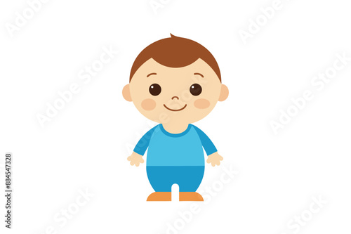  Cute baby boy vector illustration