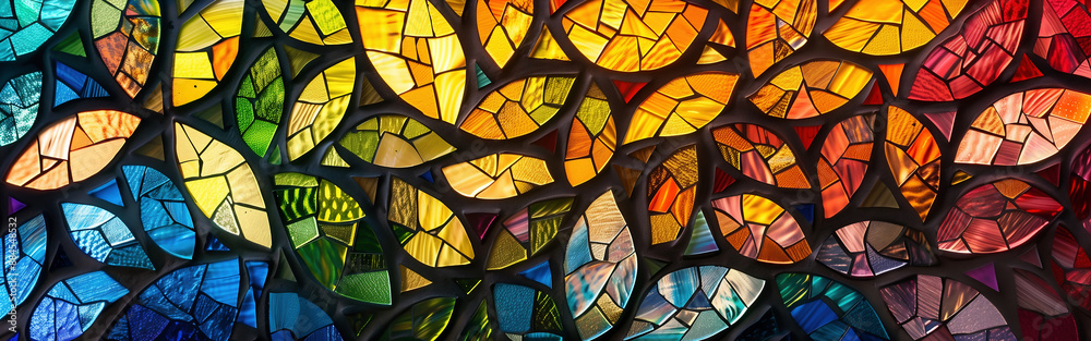Vibrant Abstract Stained Glass Pattern Vibrant Abstract Stained Glass Pattern