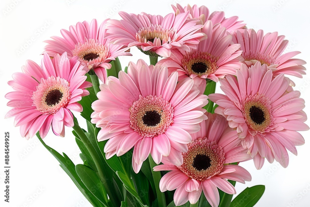 Pink and white floral arrangement with lush greenery Pink and white floral arrangement with lush greenery