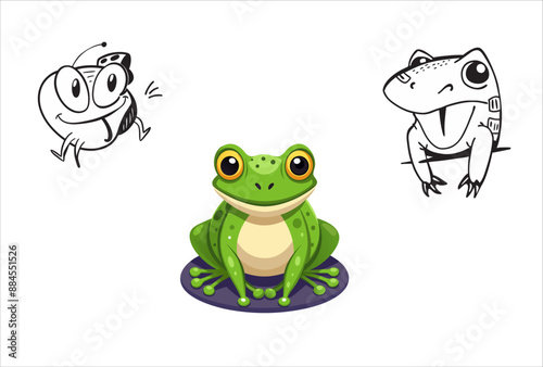 Adorable Frog Vector Designs: Ideal for Digital and Printable Art photo