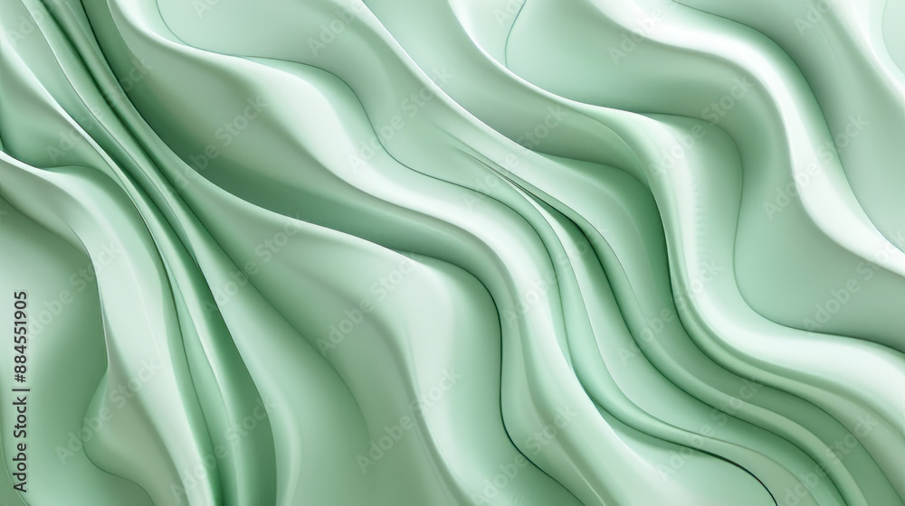 Abstract wavy lines in pale green create a rippling texture on a light background. This modern and unique design can be used as a wallpaper or for other artistic purposes. Abstract wavy lines in pale green create a rippling texture on a light background. This modern and unique design can be used as a wallpaper or for other artistic purposes.