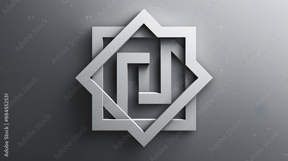 Abstract white geometric pattern on gray background modern digital technology global network metal bending for wallpaper, logo, banner, web design. Abstract white geometric pattern on gray background modern digital technology global network metal bending for wallpaper, logo, banner, web design.