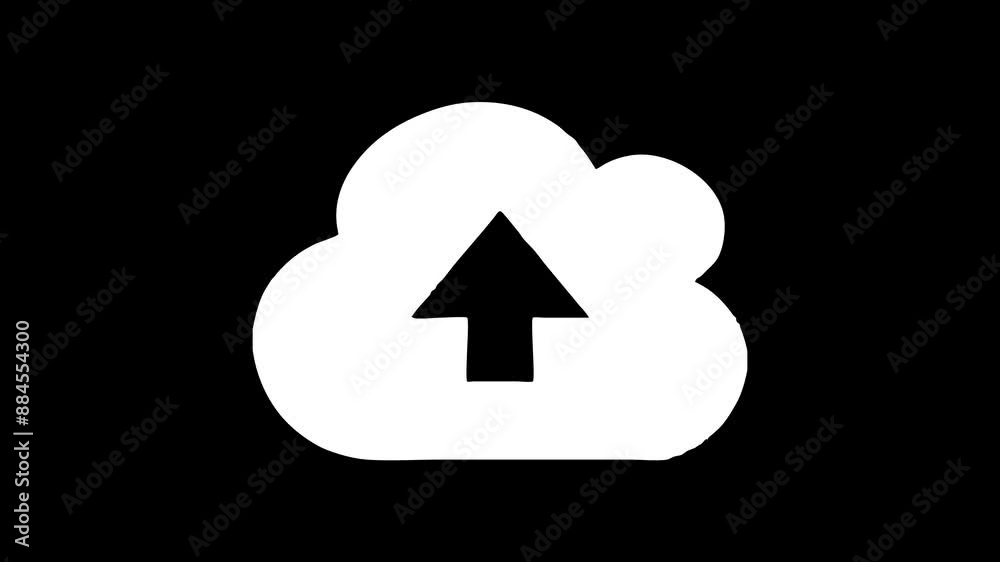 Cloud Upload Icon and Symbol Animation on Black Background in 4K Video
Cloud Upload Icon and Symbol Animation on Black Background in 4K Video