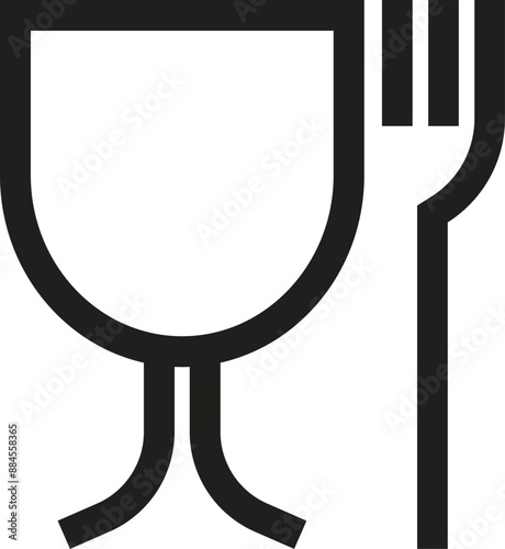 Food grade icon . Safe food icon . Package symbol . Vector illustration