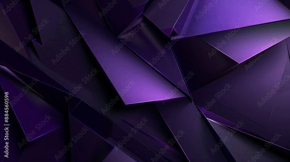 Black deep purple abstract modern background for design. Geometric shape. 3d effect. Lines, triangles, angles Black deep purple abstract modern background for design. Geometric shape. 3d effect. Lines, triangles, angles
