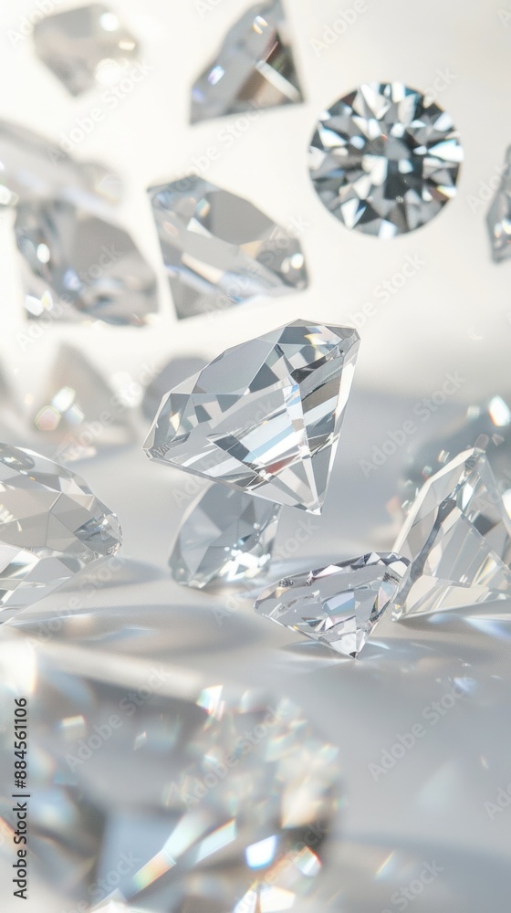 Sparkling Diamonds in Motion - A mesmerizing image of sparkling diamonds in motion, showcasing their brilliance and clarity with a soft, blurred background. Sparkling Diamonds in Motion - A mesmerizing image of sparkling diamonds in motion, showcasing their brilliance and clarity with a soft, blurred background.
