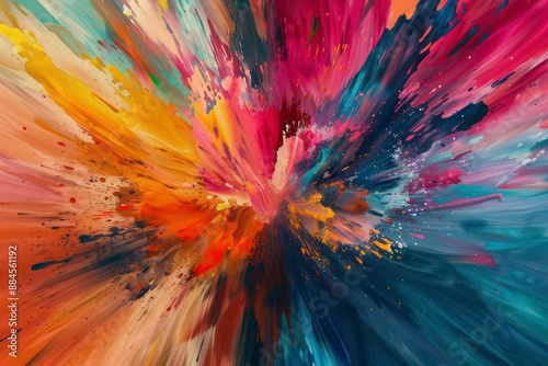 Wallpaper Mural Abstract pop background with explosion of colors to the beat Torontodigital.ca