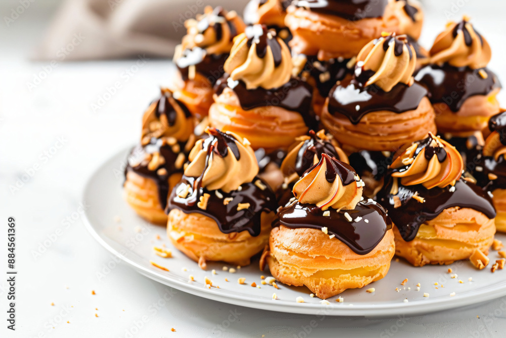 Chocolate and Cream Filled Pastry. Chocolate and Cream Filled Pastry.