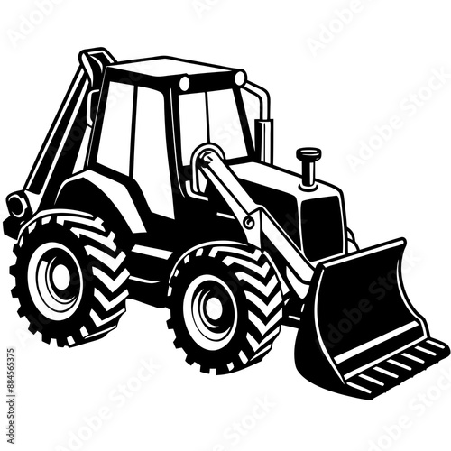 trencher jcb white background
