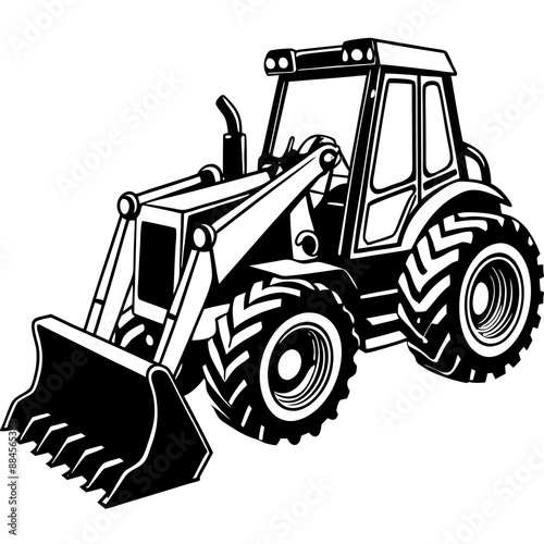 trencher jcb white background