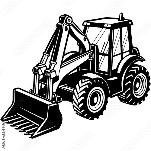 trencher jcb white background