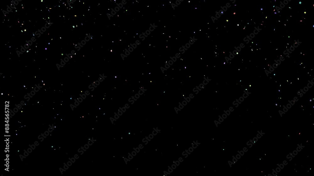 Explosión de confetis en forma de estrellas