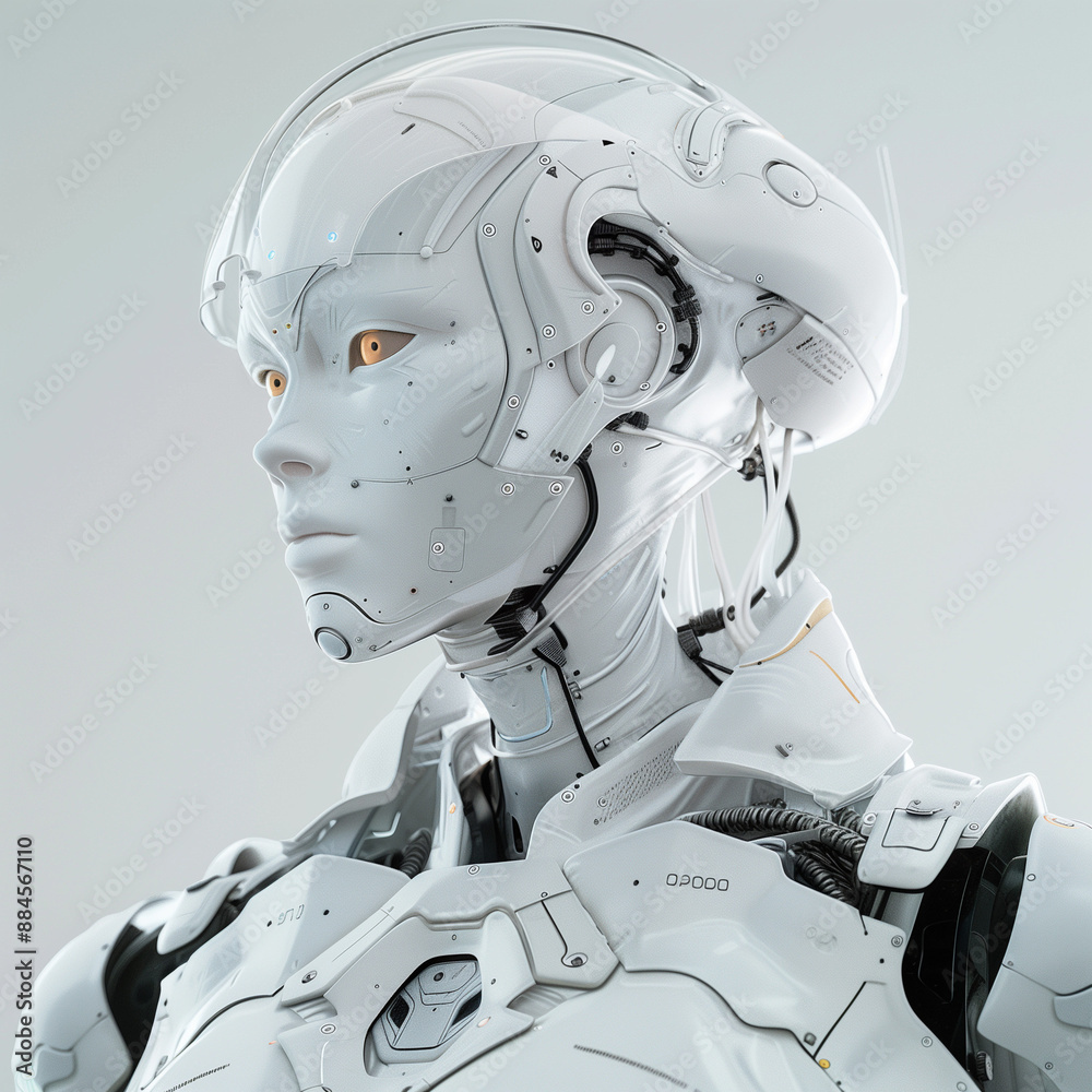 robot isolated on white