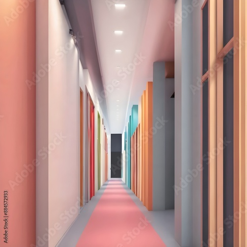 colorful corridor in a building