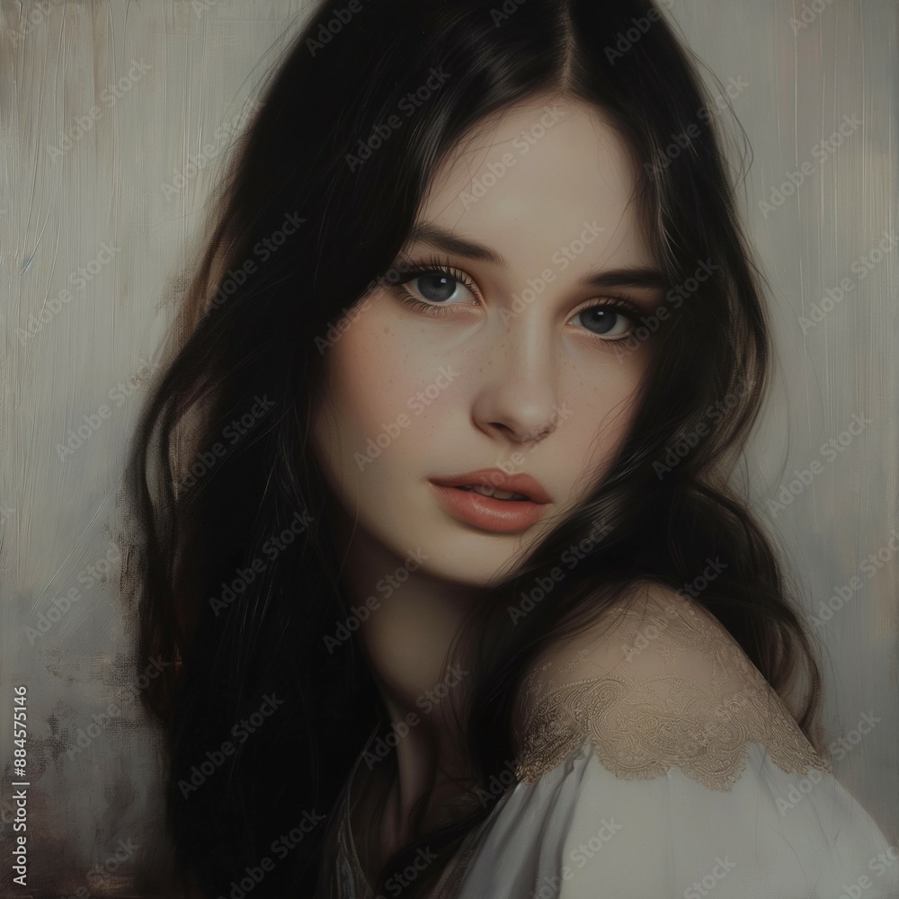 Portrait of a brunette Portrait of a brunette