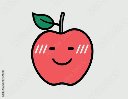 Cute expression of kawai apples

