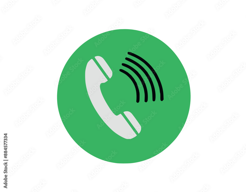 Phone Call Receiver Icon In A Circle Vector stock illustration Phone Call Receiver Icon In A Circle Vector stock illustration