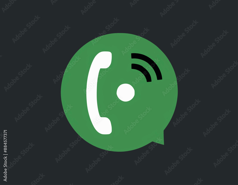 Phone Call Receiver Icon In A Circle Vector stock illustration Phone Call Receiver Icon In A Circle Vector stock illustration